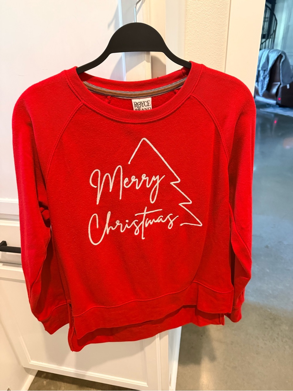 Red "Merry Christmas" Holiday Sweatshirt by Royce Brand